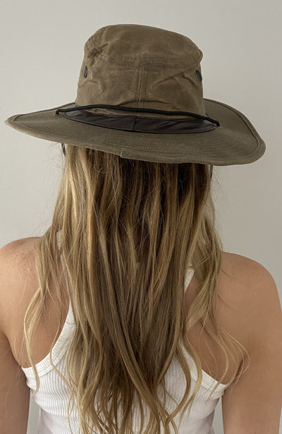Womens Hiking Hat WIth chin Strap For Large Heads