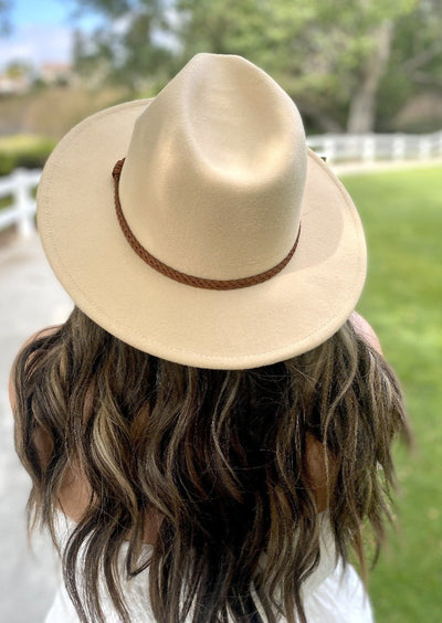 Ivory Fedora Hat Womens Big Head Hat Wide Brim UPF50