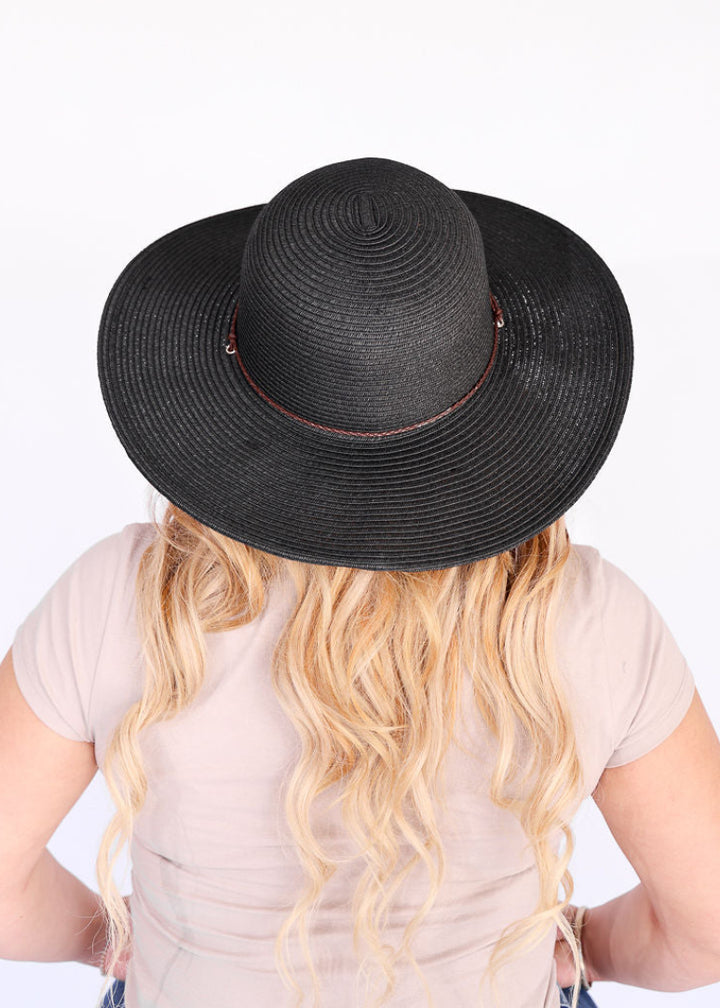 Black Hiking Hat For Women | Gardening Hat | Wide Brim Hat