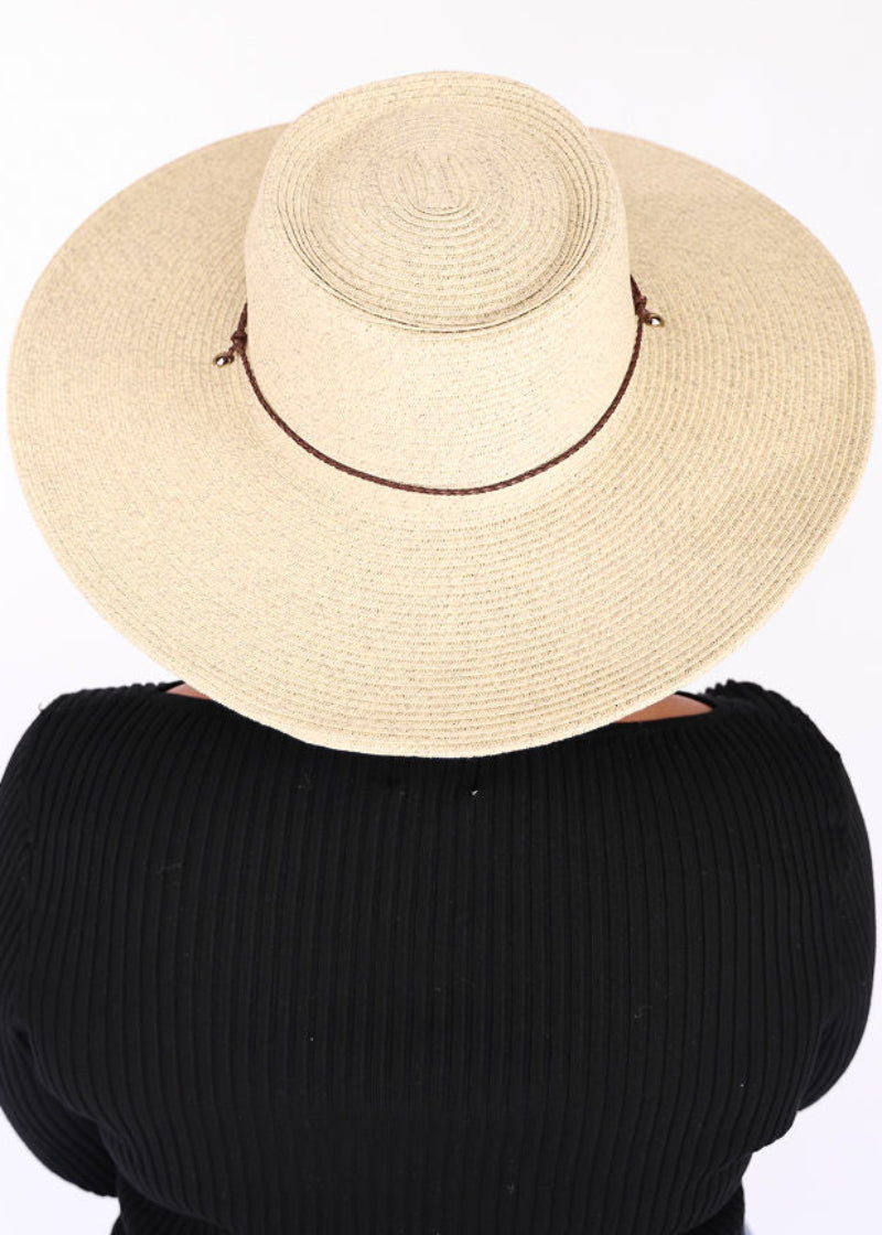 Large Head Womens Sun Hat Wide Brim Breathable Chin Strap  display picture 1