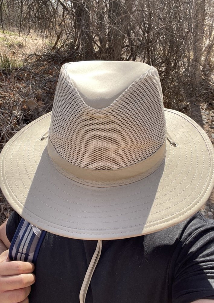 TOP-EX Oversize XL XXL Large Waterproof UPF 50+ Wide Brim Mens Sun Safari  Fishing Hiking Hat with Chin Strap Grey Large X-Large