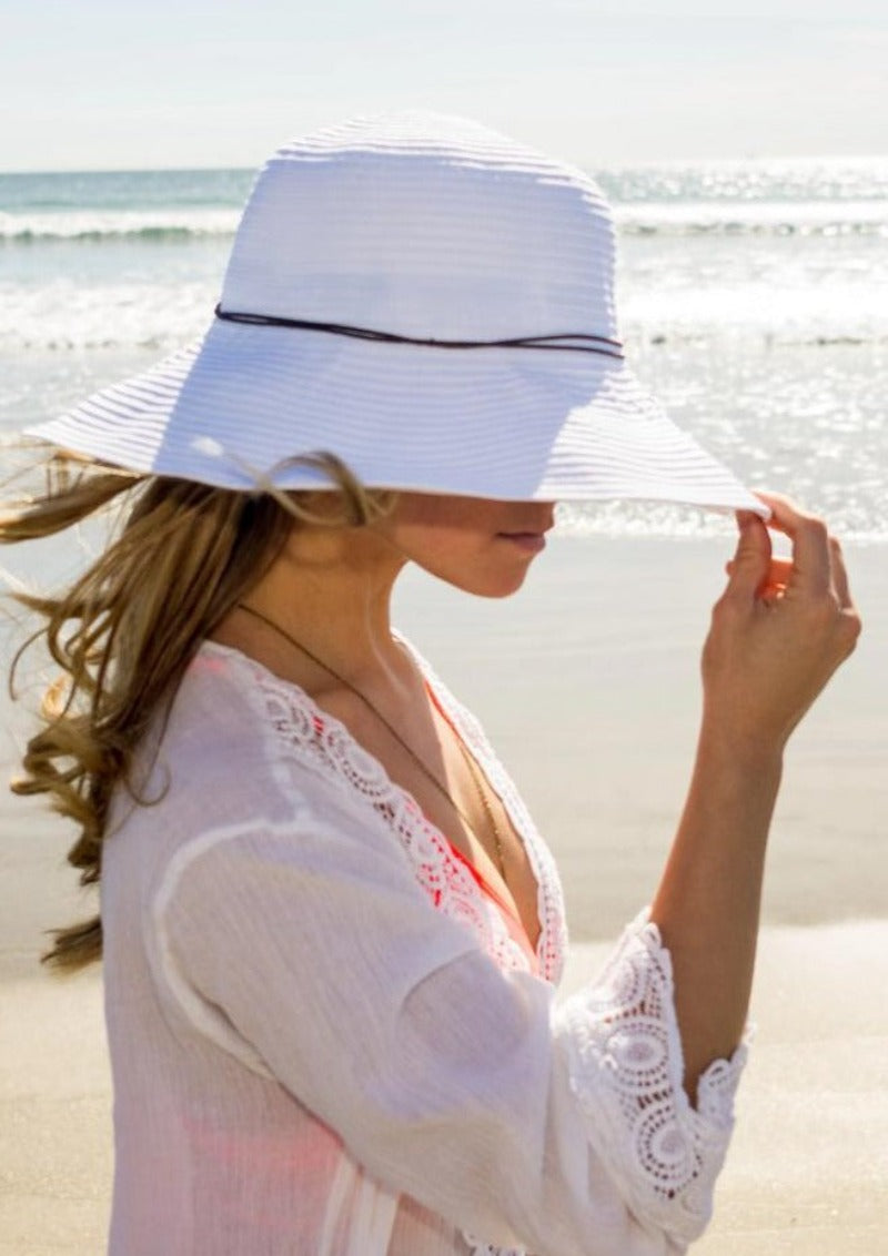 Summer Hat For Women | Floppy Beach Hat | Large Head Packable Hat