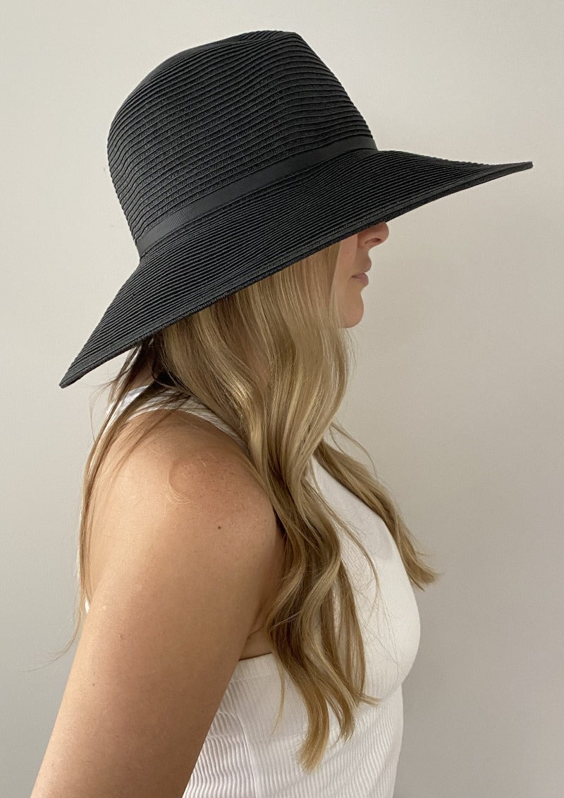 Black Summer Hat For Women Fits Large Head XLarge