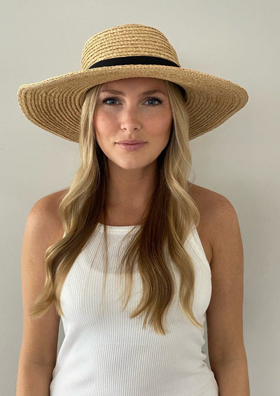 Boater Sun Hat Large Head Women