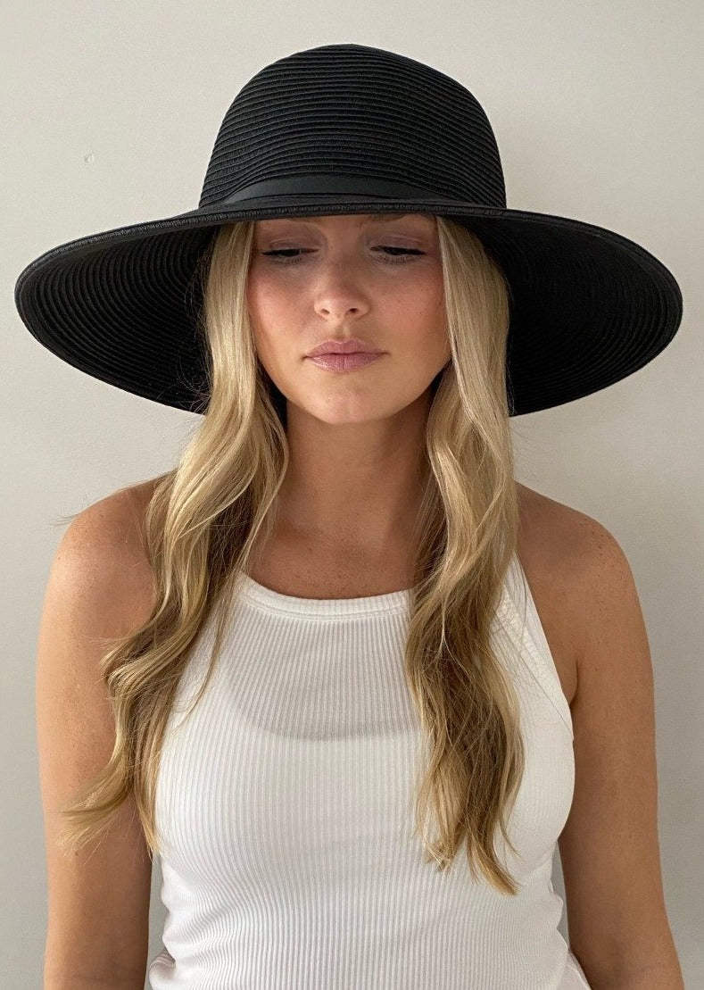 black sun hat for women with big heads