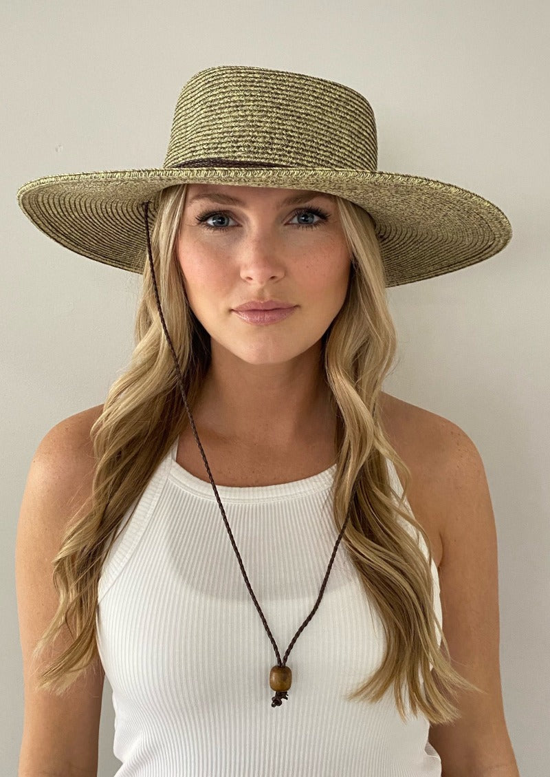 Wide Brim Hat For Women With Chinstrap