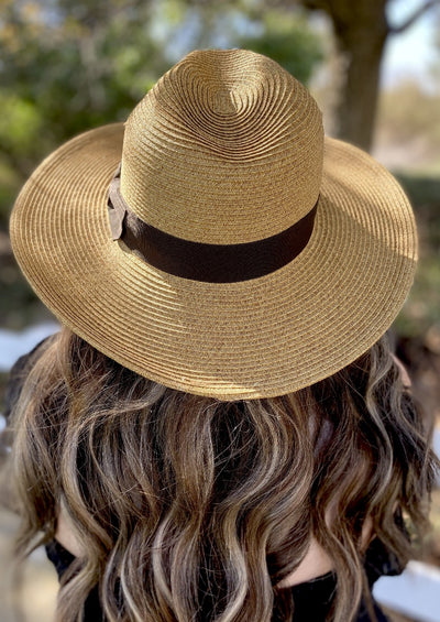 Fedora Hat Womens Tan Fits Large Heads XXL UPF 50