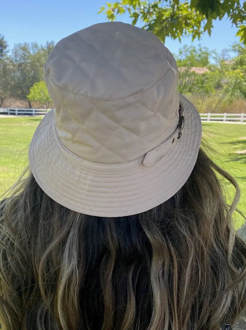 Bucket Hat For Women Beige | Rain Hat Packable Waterproof  display picture 1