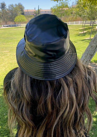 black Bucket hat for big heads women