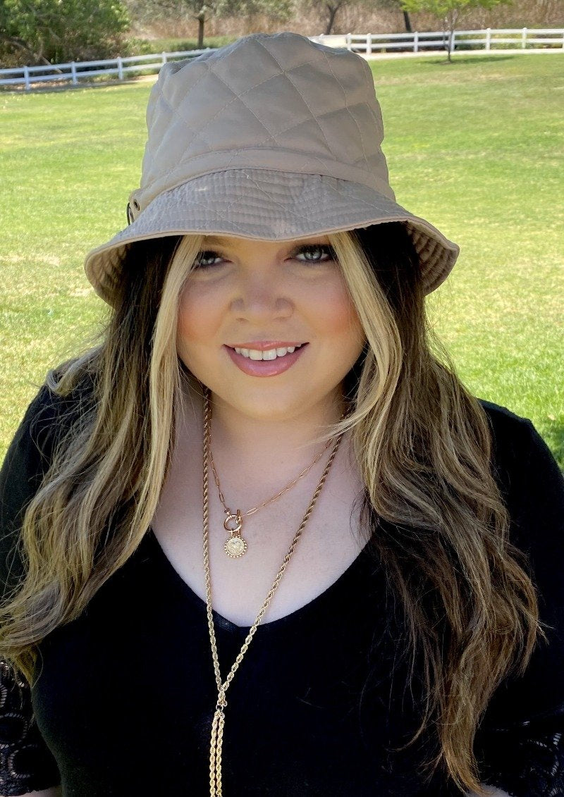 beige Bucket Hat For Women With large Heads