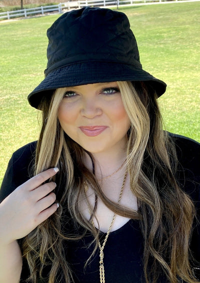 Black Bucket Hat For Women With large Heads