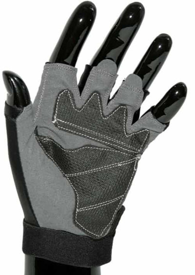 Sun Gloves Fingerless Black Grey