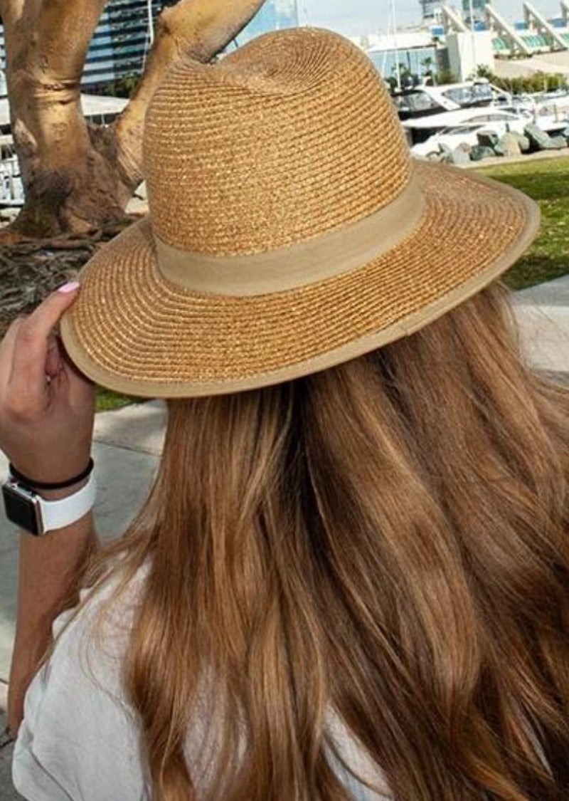 UPF 50+ Fedora Hat For Women Tan