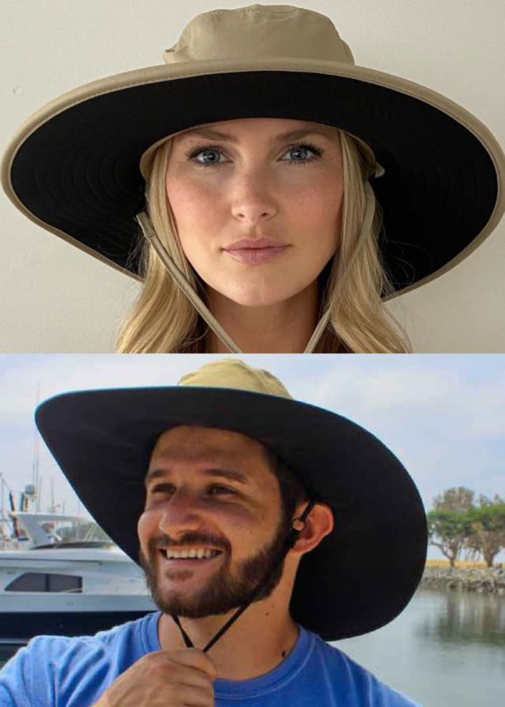 Packable Hat Unisex | Chinstrap Hat | Big Head Hat Wide Brim