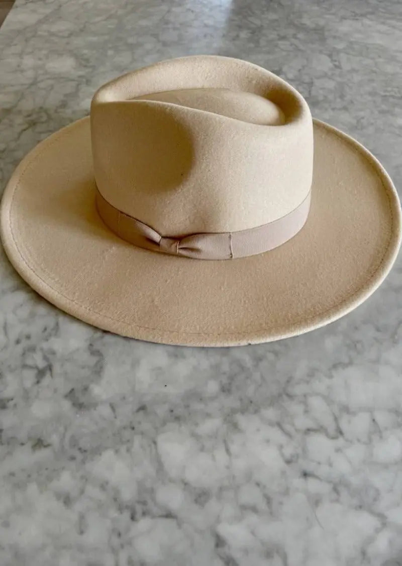 Fedora Hats Womens | Wide Brim Felt Fedora Hat | Felt Sun  display picture 1