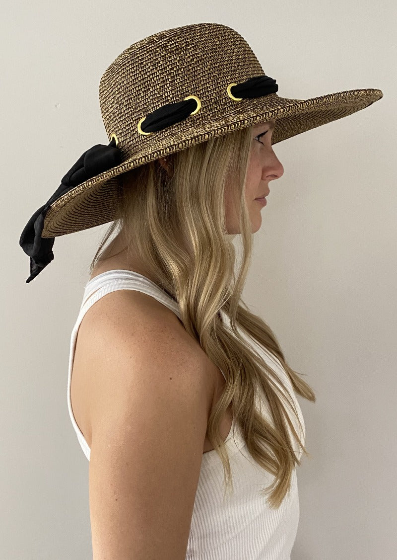 Straw Summer Hat Wide Brim Women's