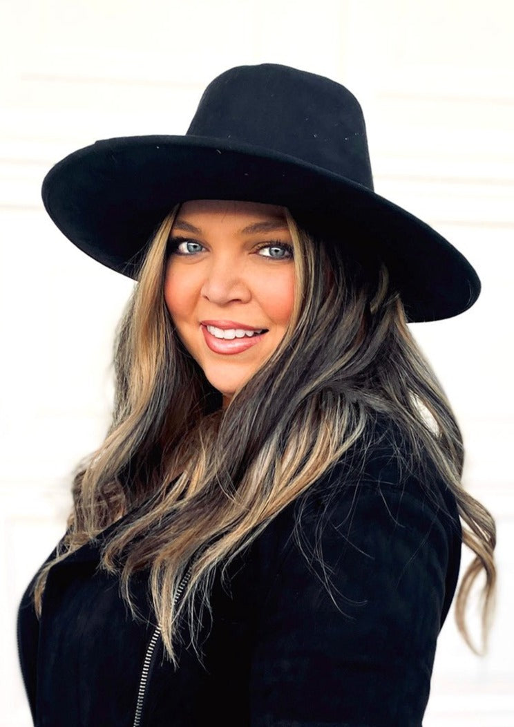Fedora Hat For Women Black Sun Hat FIts Large Heads UPF 50 Sungrubbies